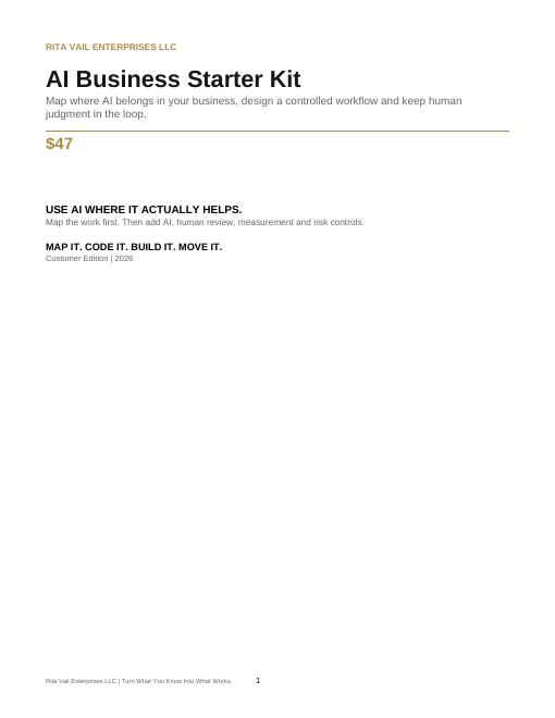 AI Business Starter Kit cover page